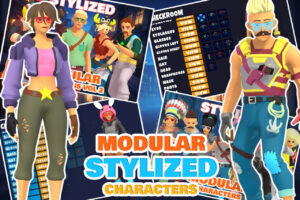 Stylized Modular Characters Pack   3D Humanoids   Unity Asset Store