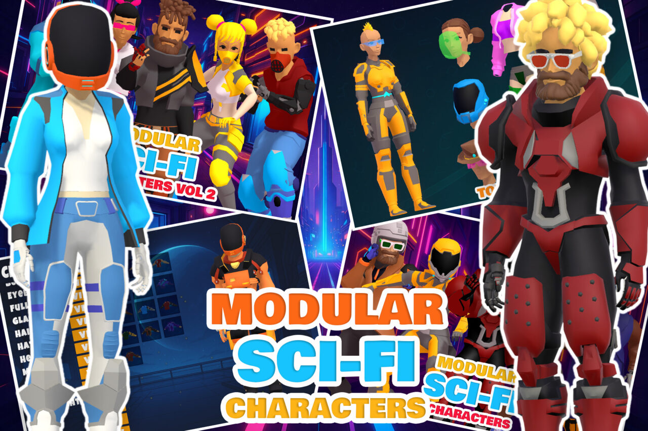 Stylized Sci Fi Characters Pack 3D Humanoids Unity Asset Store