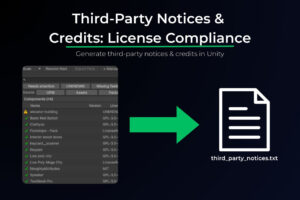 ThirdParty Notices Credits  License Compliance for Unity   Utilities Tools   Unity Asset Store