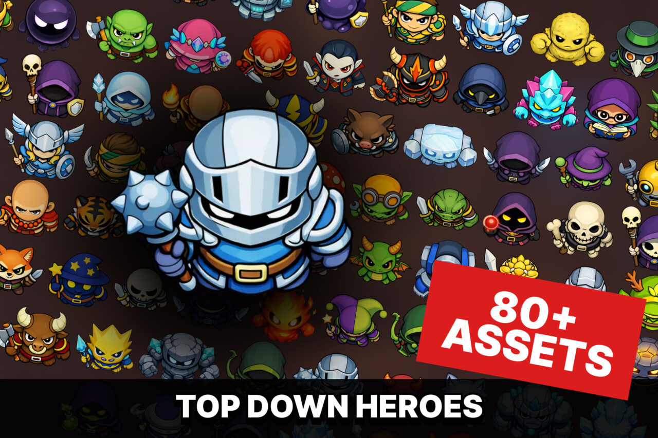 Top Down Fantasy RPG Heroes and Monsters Icons Pack for Strategy Games 2D Unity Asset Store