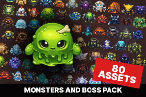 Tower Defense Elemental Dungeon Monsters Boss Icons Pack for RPG Strategy Games   2D   Unity Asset Store