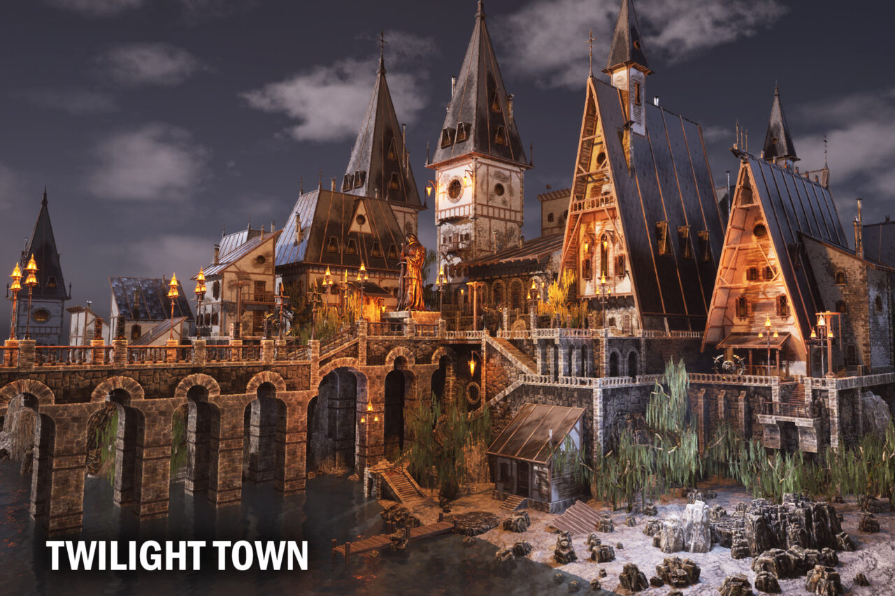Twilight town 3D Fantasy Unity Asset Store