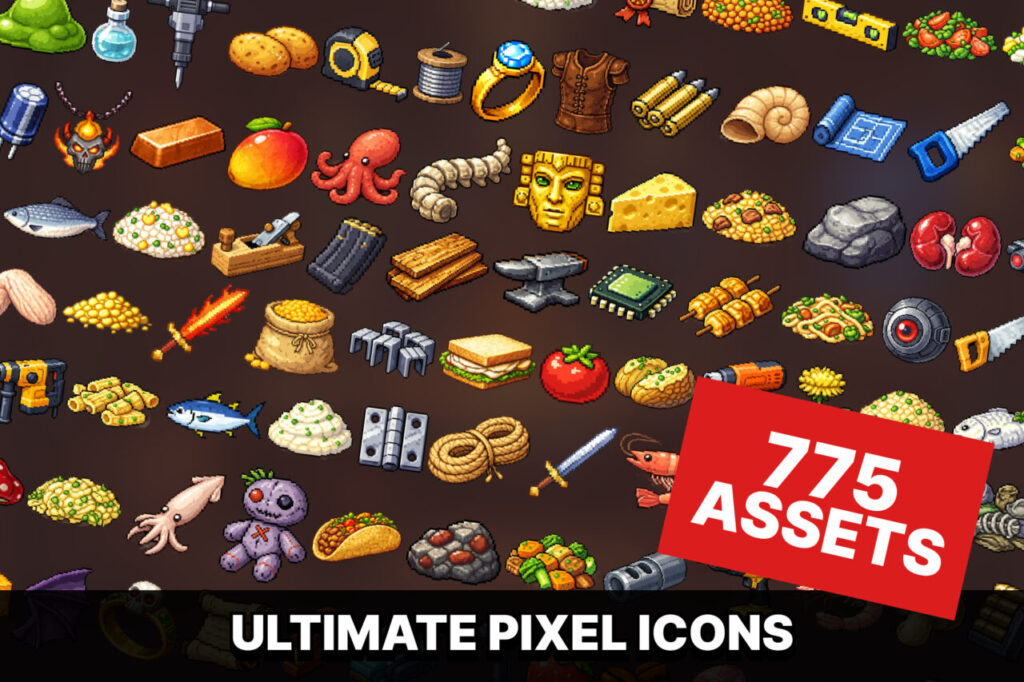 Ultimate Pixel Game Icons Pack for RPG  Survival  Crafting and Action Games   2D   Unity Asset Store