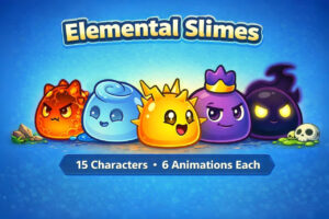 15 Elemental Slimes 2D Character Pack   2D Characters   Unity Asset Store