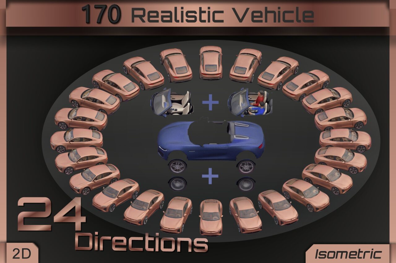 24 Directions 170 Vehicles Pseudo 3D   2D   Unity Asset Store