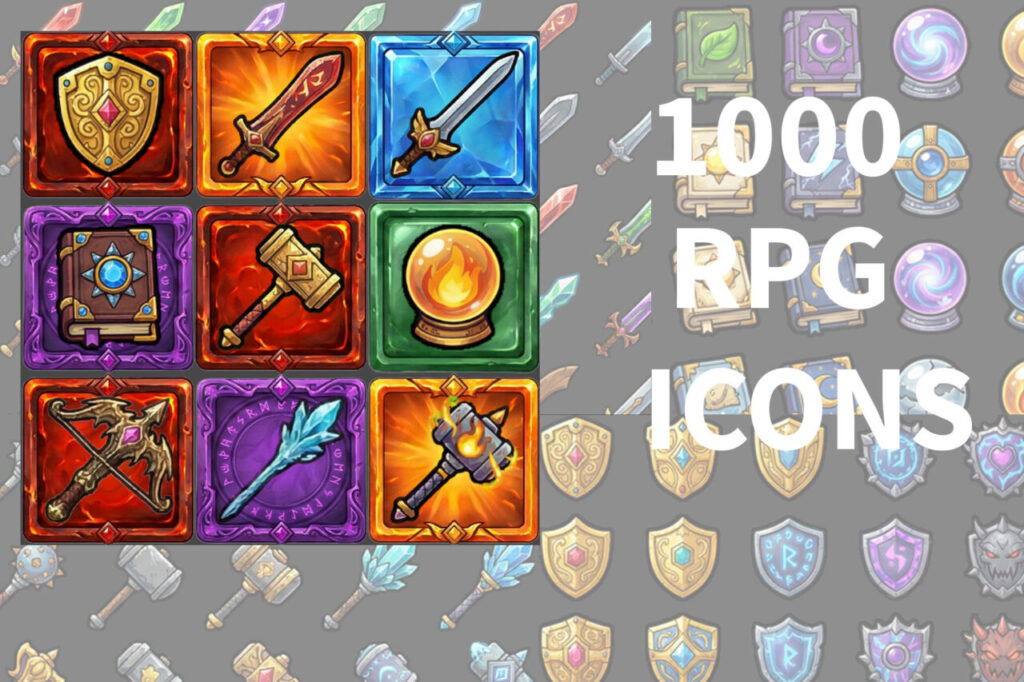 2D Fantasy RPG Weapon Icon Pack 1000 Items   2D Icons   Unity Asset Store