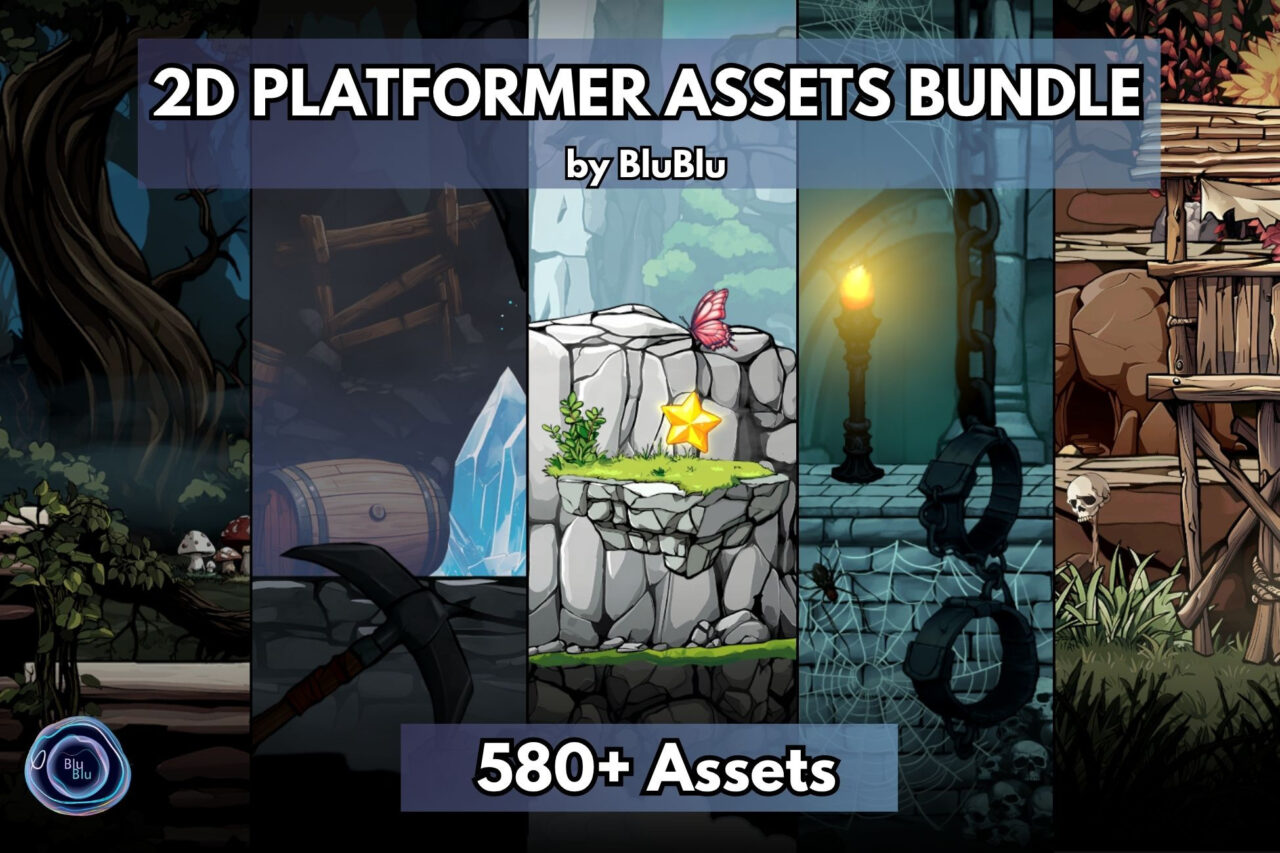 2D Platformer Assets Bundle 580 Assets 2D Environments Unity Asset Store