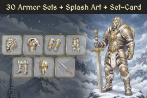 30 Legendary Armor Sets 200 Fantasy Icons 512x512 HD   2D Icons   Unity Asset Store