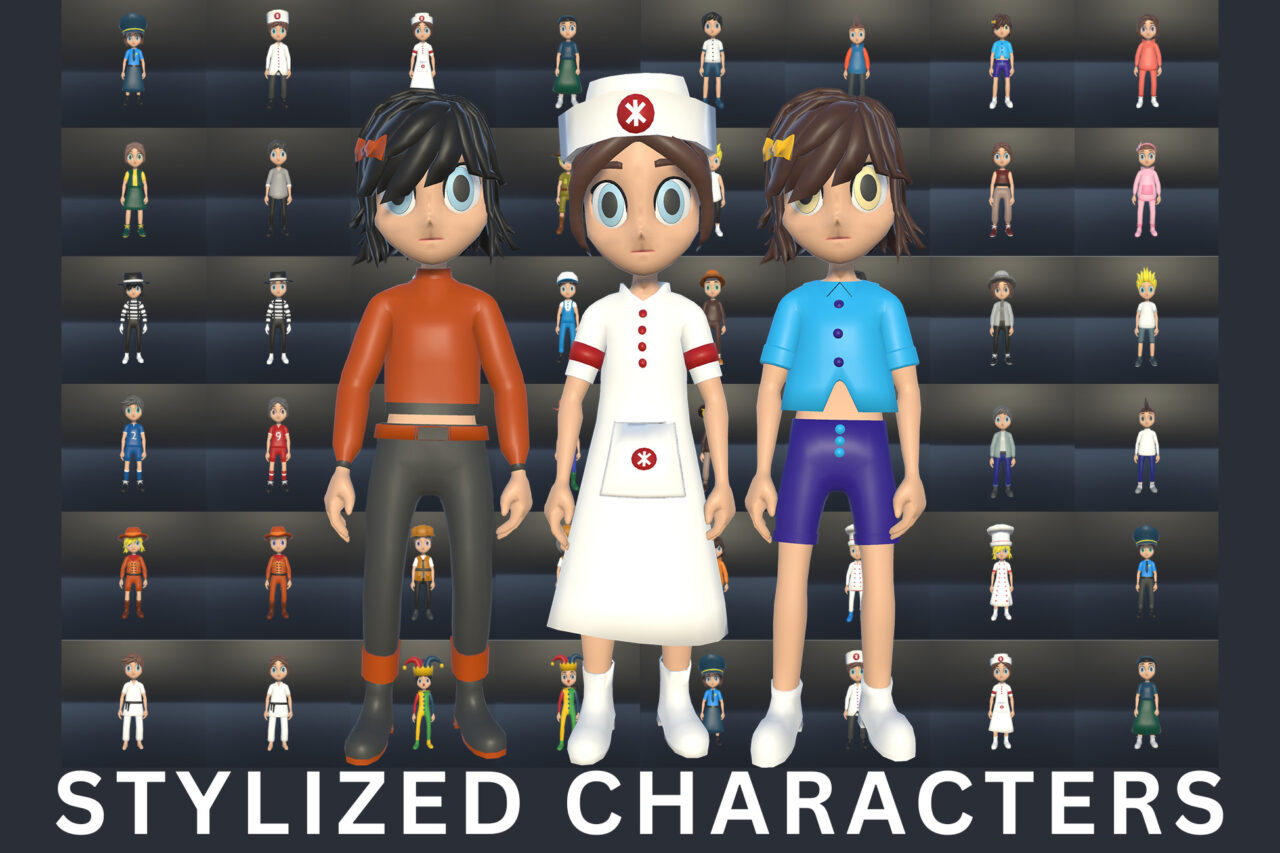 3D STYLIZED CHARACTERS 44 CHARACTERS   3D Characters   Unity Asset Store