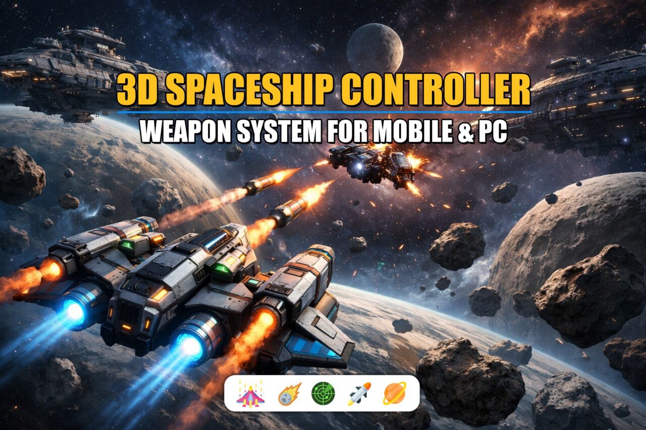 3D Spaceship Controller with Modular Weapon System for Mobile PC   Systems   Unity Asset Store