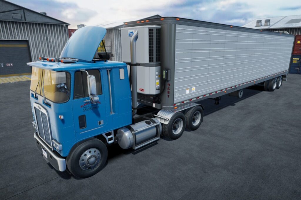 80s cabover with refrigerated trailer   3D Vehicles   Unity Asset Store