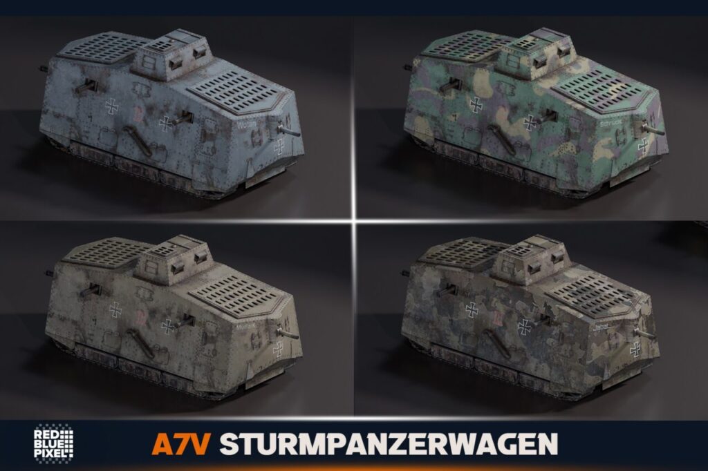A7V Sturmpanzerwagen   3D Props   Unity Asset Store