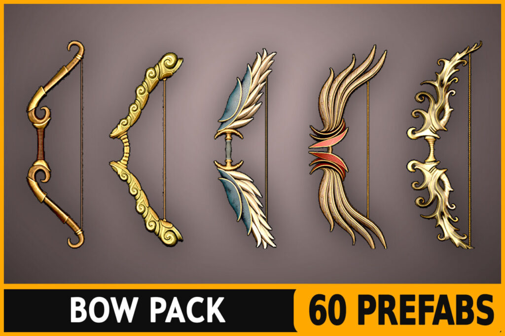 Archer Bow Fantasy RPG Weapons Pack   3D Weapons   Unity Asset Store