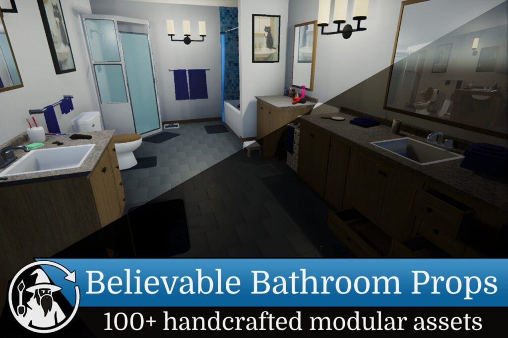 Believable Bathroom Props   3D Interior   Unity Asset Store