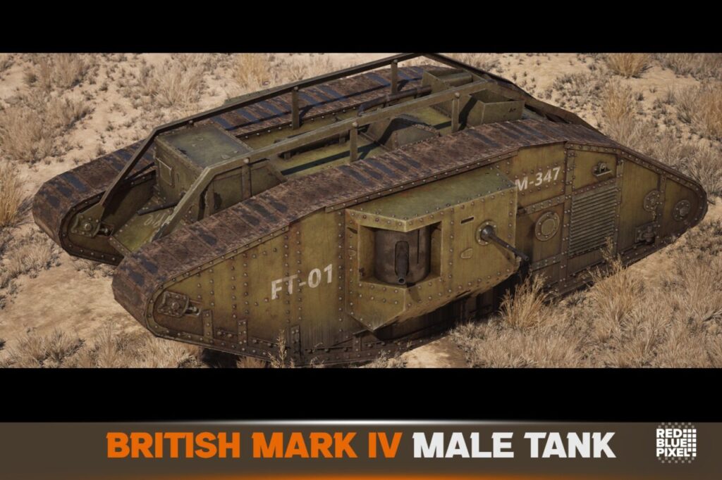 British Mark IV Male Tank   3D Props   Unity Asset Store