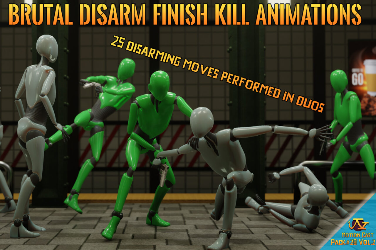 Brutal Disarm Finish Kills animations Motion Cast 28 Vol.2   3D Animations   Unity Asset Store