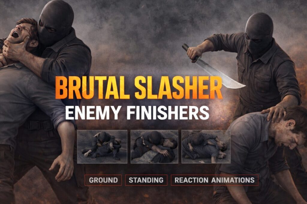 Brutal Slasher Enemy Finisher Animation Pack   3D Animations   Unity Asset Store