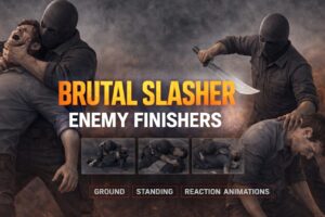 Brutal Slasher Enemy Finisher Animation Pack   3D Animations   Unity Asset Store
