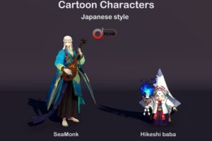 Cartoon Characters Japanese style17   Characters   Unity Asset Store