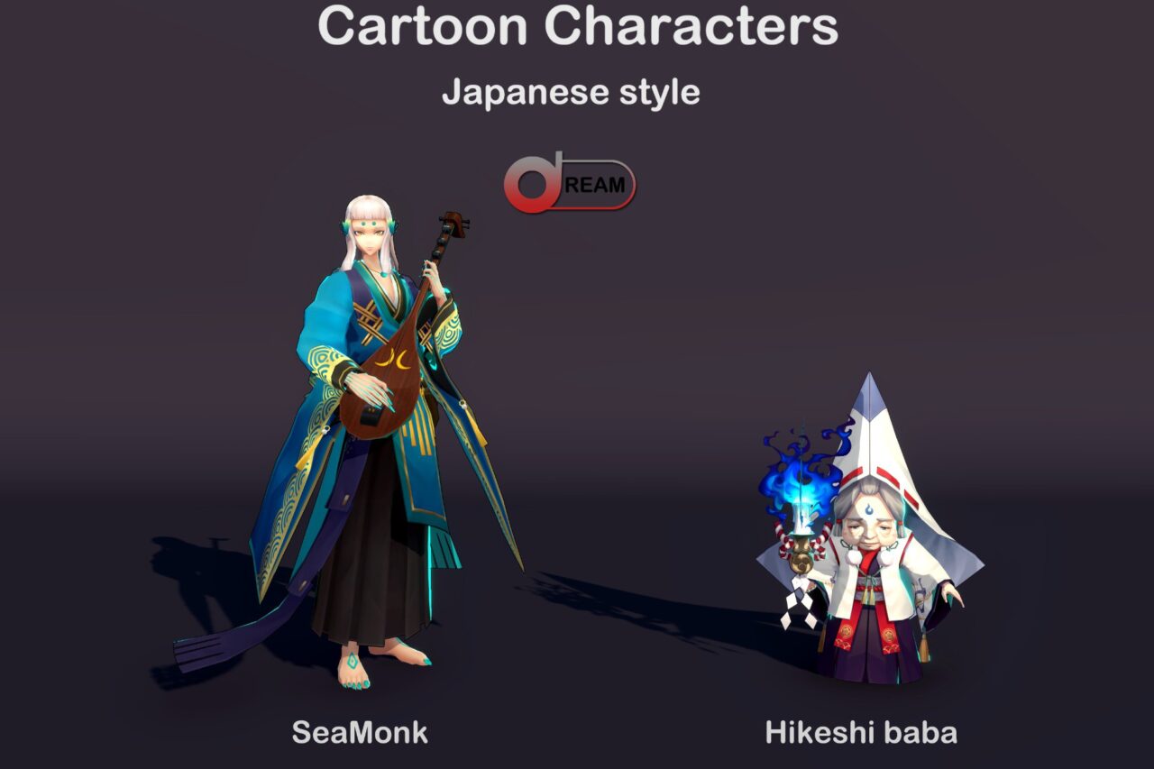 Cartoon Characters Japanese style17   Characters   Unity Asset Store