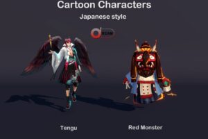 Cartoon Characters Japanese style19   Characters   Unity Asset Store