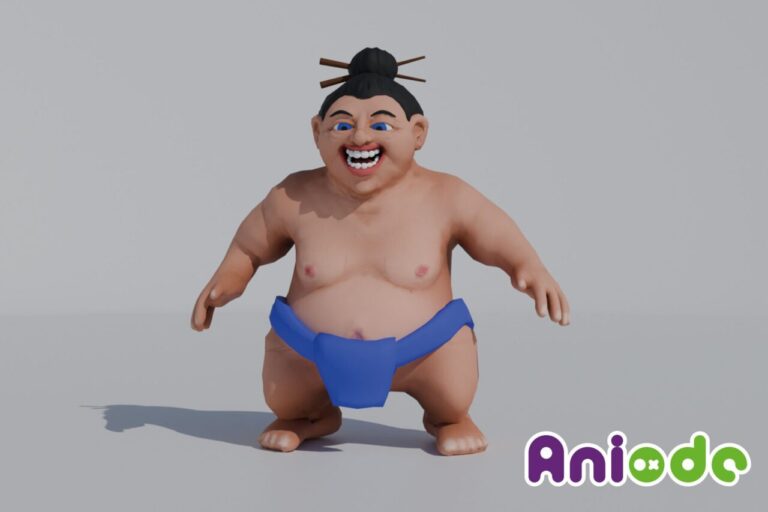 Cartoon Sumo：表情豊かなアニメーション付き相撲レスラーモデル