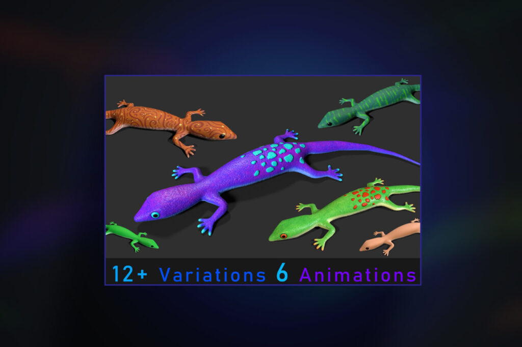 Colorful Lizards Pack   3D Animals   Unity Asset Store