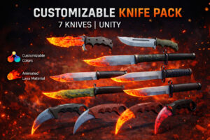 Customizable Knife Pack   3D Weapons   Unity Asset Store