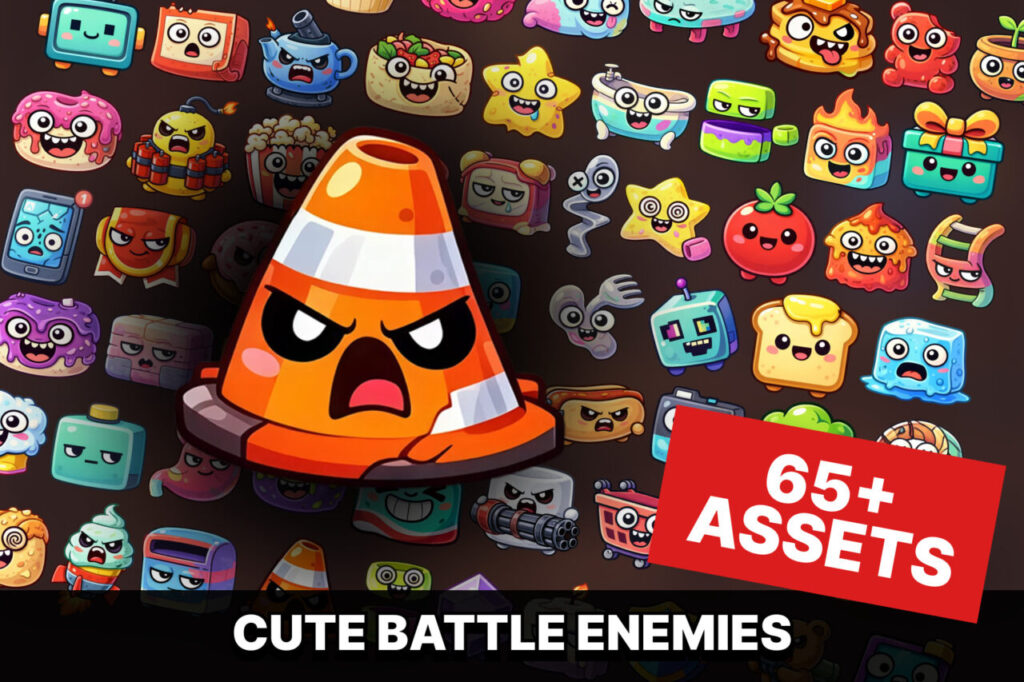 Cute Battle Food Hero Enemy Object Characters Pack Casual RPG and Arcade Games   2D   Unity Asset Store