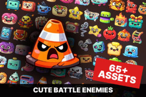 Cute Battle Food Hero Enemy Object Characters Pack Casual RPG and Arcade Games   2D   Unity Asset Store