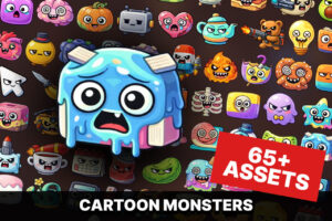 Cute Cartoon Object Battle Food Enemy Monsters Pack for Casual RPG Arcade Games   2D   Unity Asset Store