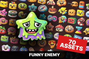 Cute Food Enemy Battler Object Characters Icons Pack for Casual Puzzle RPG Games   2D   Unity Asset Store