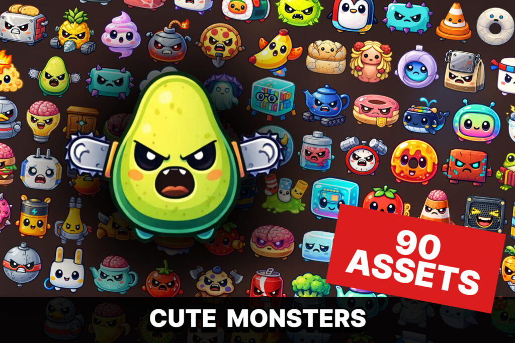 Cute Object Monsters Characters Pack for Casual RPG Puzzle and Idle Games   2D   Unity Asset Store
