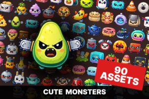 Cute Object Monsters Characters Pack for Casual RPG Puzzle and Idle Games   2D   Unity Asset Store