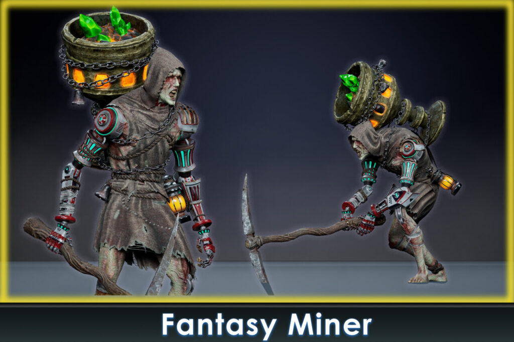 Fantasy Cyborg Miner 1   3D Characters   Unity Asset Store