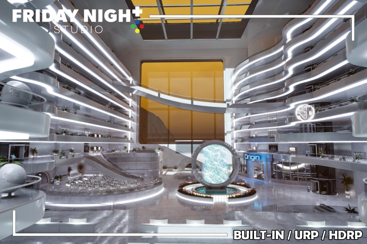 Futuristic Environment Kit Vol.1 Sci Fi Mega Mall   3D Sci Fi   Unity Asset Store