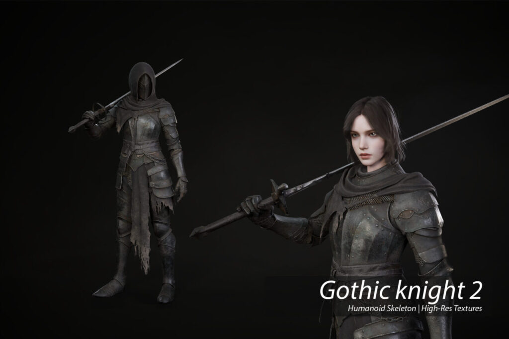 Gothic Knight 2   3D Humanoids   Unity Asset Store