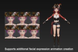 HQ Pirate Queen well proportioned figure   3D Characters   Unity Asset Store