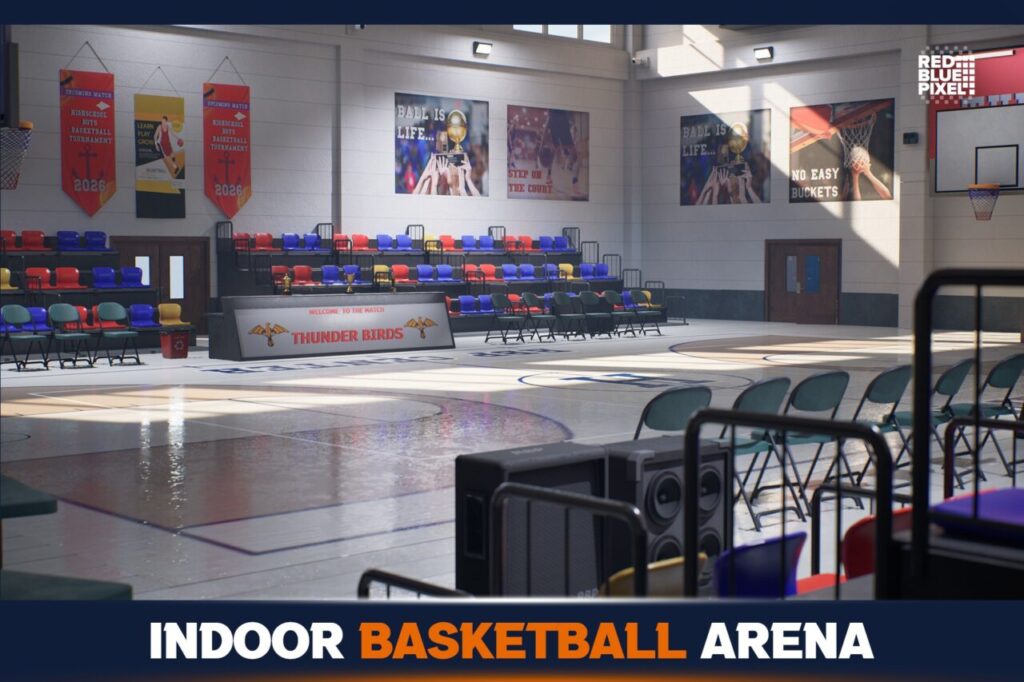 Indoor Basketball Arena   3D Props   Unity Asset Store
