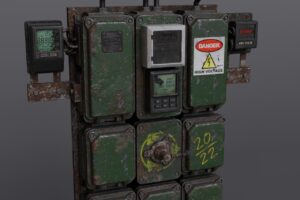 Industrial Power Control Panel GameReady   3D Electronics   Unity Asset Store