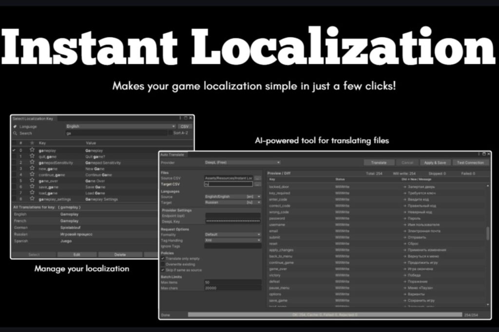 Instant Localization   Utilities Tools   Unity Asset Store