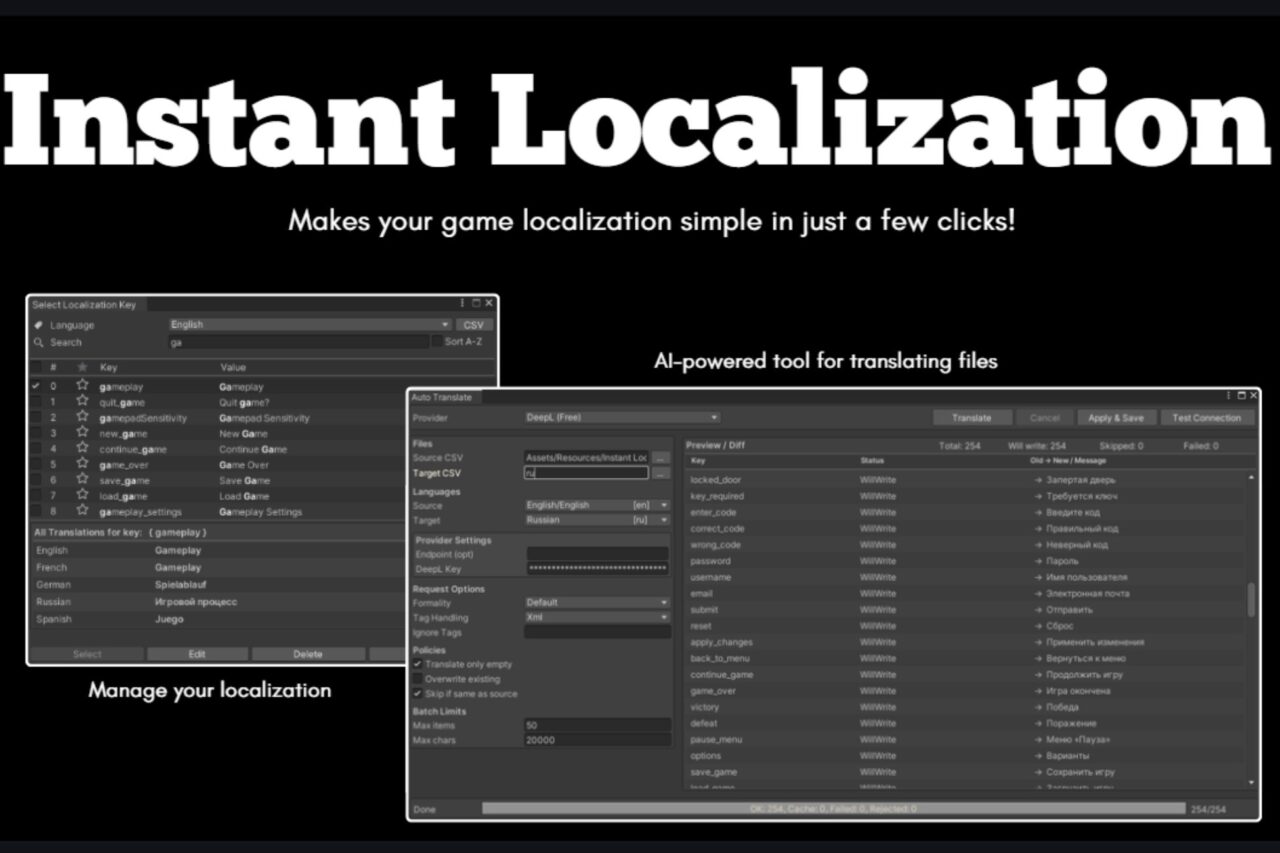 Instant Localization   Utilities Tools   Unity Asset Store