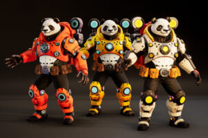 Mecha Panda Stylized Sci Fi Panda Character   3D Characters   Unity Asset Store