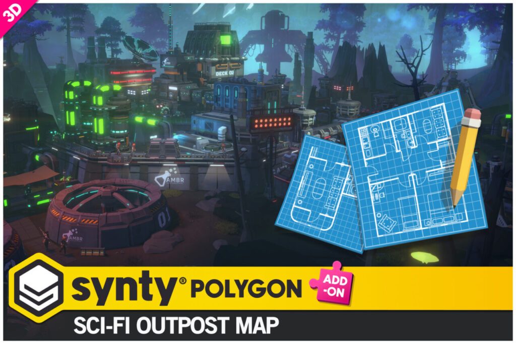POLYGON Sci Fi Outpost Map Art by Synty   3D Sci Fi   Unity Asset Store