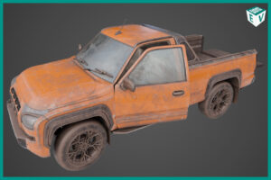 Pickup Truck01 Old Rusty HDRP URP Textures   3D Land   Unity Asset Store