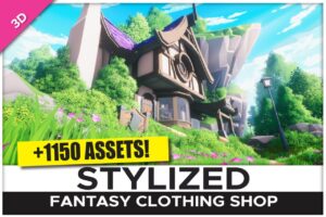 STYLIZED Fantasy Clothing Shop Low Poly 3D Art   3D Fantasy   Unity Asset Store