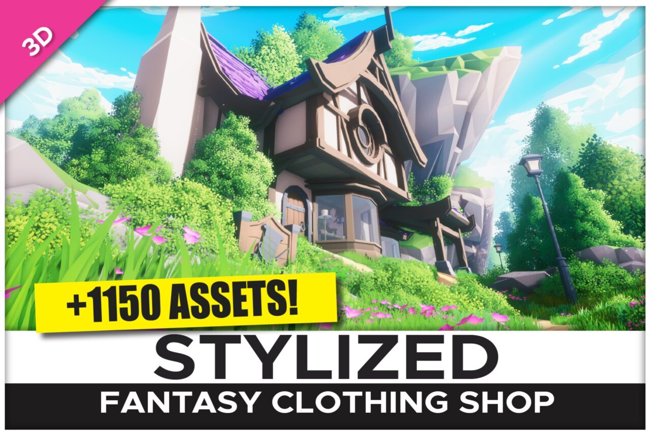 STYLIZED Fantasy Clothing Shop Low Poly 3D Art 3D Fantasy Unity Asset Store