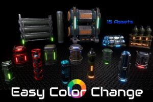 Sci fi Barrels Props Pack   3D Interior   Unity Asset Store