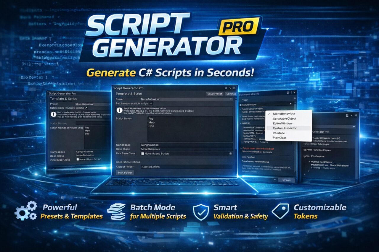 Script Generator Pro Integration Unity Asset Store
