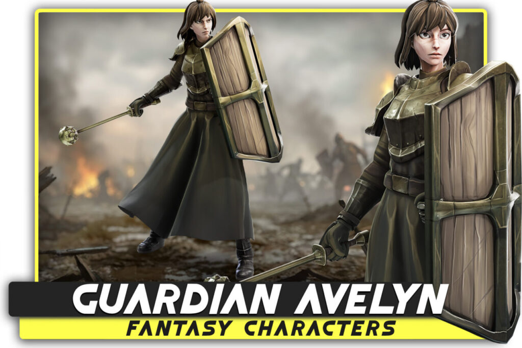 Shield Guardian Avelyn Stylized Warrior Girl   Characters   Unity Asset Store